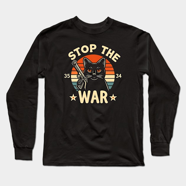 Stop the war - cats Long Sleeve T-Shirt by Rizstor